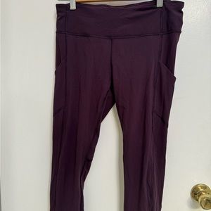 Burgundy lulu size 8 leggings